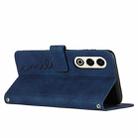 For itel S25 Skin Feel Heart Embossed Leather Phone Case with Long Lanyard(Blue) - 3