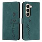 For itel A95 5G Skin Feel Heart Embossed Leather Phone Case with Long Lanyard(Green) - 1