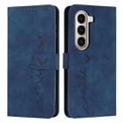 For itel A95 5G Skin Feel Heart Embossed Leather Phone Case with Long Lanyard(Blue) - 1