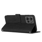 For Motorola Moto G Power / G Play 2025 Skin Feel Heart Embossed Leather Phone Case with Long Lanyard(Black) - 3