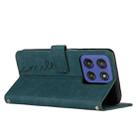 For Motorola Moto G Stylus 5G 2025 Skin Feel Heart Embossed Leather Phone Case with Long Lanyard(Green) - 3