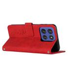 For Motorola Moto G Stylus 5G 2025 Skin Feel Heart Embossed Leather Phone Case with Long Lanyard(Red) - 3