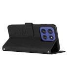 For Motorola Edge 60 Fusion Skin Feel Heart Embossed Leather Phone Case with Long Lanyard(Black) - 3