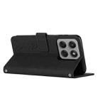 For Motorola Edge 60 Pro Skin Feel Heart Embossed Leather Phone Case with Long Lanyard(Black) - 3