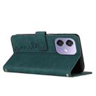 For OPPO A5x 5G Global Skin Feel Heart Embossed Leather Phone Case with Long Lanyard(Green) - 3