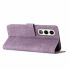 For itel S25 Skin Feel Stripe Pattern Leather Phone Case with Lanyard(Purple) - 3