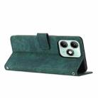 For itel A90 4G Skin Feel Stripe Pattern Leather Phone Case with Lanyard(Green) - 3