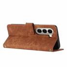 For itel A95 5G Skin Feel Stripe Pattern Leather Phone Case with Lanyard(Brown) - 3