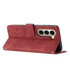 For itel A95 5G Skin Feel Stripe Pattern Leather Phone Case with Lanyard(Red) - 3