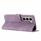 For itel A95 5G Skin Feel Stripe Pattern Leather Phone Case with Lanyard(Purple) - 3