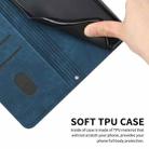 For vivo Y17s Skin Feel Stripe Pattern Leather Phone Case with Lanyard(Blue) - 7