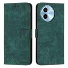 For vivo Y38 5G Skin Feel Stripe Pattern Leather Phone Case with Lanyard(Green) - 1