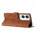 For vivo Y03 / Y18 / Y18e Skin Feel Stripe Pattern Leather Phone Case with Lanyard(Brown) - 3