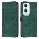 For vivo Y03 / Y18 / Y18e Skin Feel Stripe Pattern Leather Phone Case with Lanyard(Green) - 1