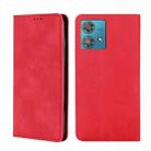 For Motorola Edge 40 Neo 5G Skin Feel Magnetic Leather Phone Case(Red) - 1