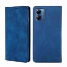 For Motorola Moto G14 4G Skin Feel Magnetic Leather Phone Case(Blue) - 1