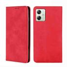 For Motorola Moto G54 5G EU Version Skin Feel Magnetic Leather Phone Case(Red) - 1