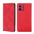 For Motorola Moto G84 5G Skin Feel Magnetic Leather Phone Case(Red) - 1