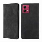 For Motorola Moto G84 5G Skin Feel Magnetic Leather Phone Case(Black) - 1