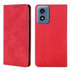 For Motorola Moto G Play 4G 2024 Skin Feel Magnetic Leather Phone Case(Red) - 1