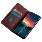 For Motorola Edge 50 Ultra Skin Feel Magnetic Leather Phone Case(Dark Brown) - 3