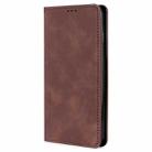 For Motorola Edge 50 Pro 5G Skin Feel Magnetic Leather Phone Case(Dark Brown) - 2