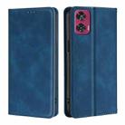For Motorola Edge 50 Fusion 5G Skin Feel Magnetic Leather Phone Case(Blue) - 1