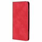 For Motorola Moto G35 5G Skin Feel Magnetic Leather Phone Case(Red) - 2