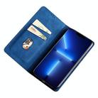 For Motorola Moto G 5G 2025 Skin Feel Magnetic Leather Phone Case(Blue) - 3