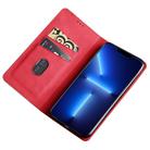For Motorola Moto G 5G 2025 Skin Feel Magnetic Leather Phone Case(Red) - 3