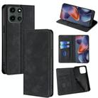 For Motorola Moto G 5G 2025 Skin Feel Magnetic Leather Phone Case(Black) - 1