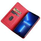 For Motorola Moto G05 Skin Feel Magnetic Leather Phone Case(Red) - 3