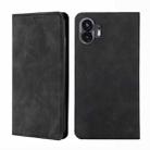 For Nothing Phone 2 Skin Feel Magnetic Leather Phone Case(Black) - 1