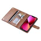 For iPhone 13 ViLi GV Series MagSafe Magnetic Zipper Leather Phone Case(Brown) - 1