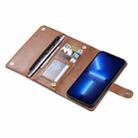 For iPhone 13 Pro ViLi GV Series MagSafe Magnetic Zipper Leather Phone Case(Brown) - 1