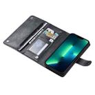 For iPhone 13 Pro Max ViLi GV Series MagSafe Magnetic Zipper Leather Phone Case(Black) - 1