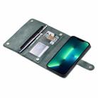 For iPhone 13 Pro Max ViLi GV Series MagSafe Magnetic Zipper Leather Phone Case(Green) - 1