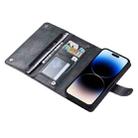For iPhone 14 Pro ViLi GV Series MagSafe Magnetic Zipper Leather Phone Case(Black) - 1