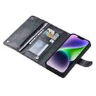 For iPhone 14 Plus ViLi GV Series MagSafe Magnetic Zipper Leather Phone Case(Black) - 1