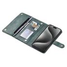 For iPhone 15 Pro ViLi GV Series MagSafe Magnetic Zipper Leather Phone Case(Green) - 1