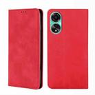 For OPPO A78 4G Skin Feel Magnetic Leather Phone Case(Red) - 1