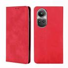 For OPPO Reno 10 5G / Pro 5G Global Skin Feel Magnetic Leather Phone Case(Red) - 1