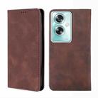 For OPPO A79 5G Skin Feel Magnetic Leather Phone Case(Dark Brown) - 1