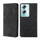For OPPO A79 5G Skin Feel Magnetic Leather Phone Case(Black) - 1