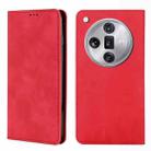 For OPPO Find X7 Ultra 5G Skin Feel Magnetic Leather Phone Case(Red) - 1