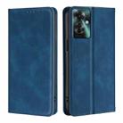 For OPPO Reno11 F 5G Skin Feel Magnetic Leather Phone Case(Blue) - 1