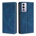 For OPPO A3 Pro 5G India Skin Feel Magnetic Leather Phone Case(Blue) - 1