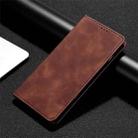 For OPPO Reno12 F 5G Skin Feel Magnetic Leather Phone Case(Dark Brown) - 2