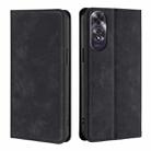 For OPPO A60 4G Global Skin Feel Magnetic Leather Phone Case(Black) - 1