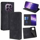 For OPPO A5 5G 2025 Global Skin Feel Magnetic Leather Phone Case(Black) - 1